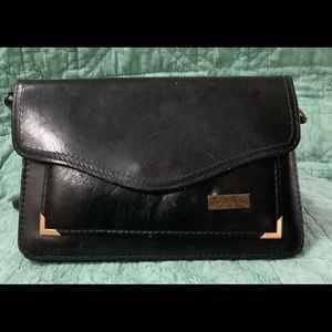 B Makowsky Black Leather Bag